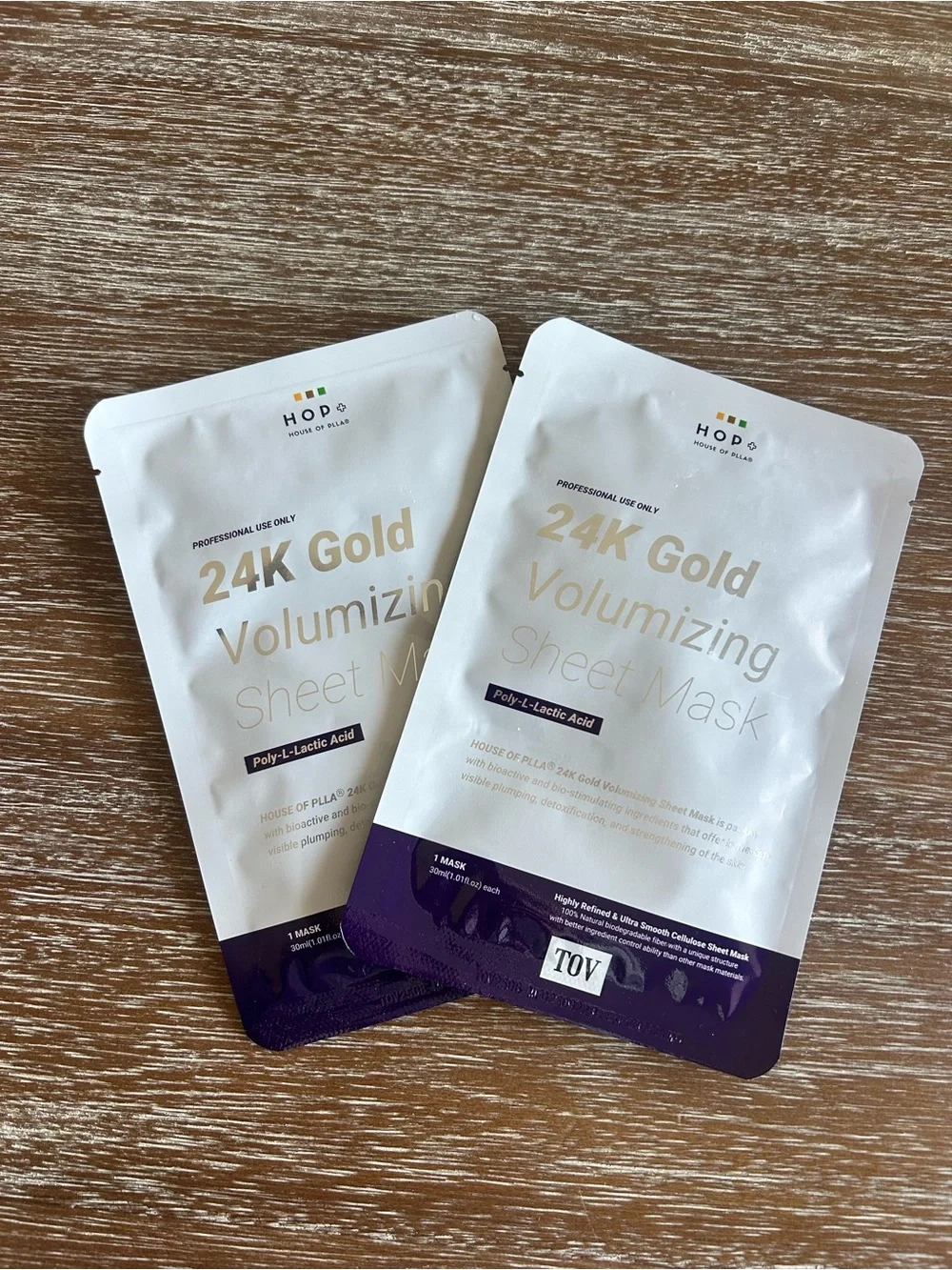 2 HOP / House of PLLA 24K Gold Volumizing Sheet Masks!